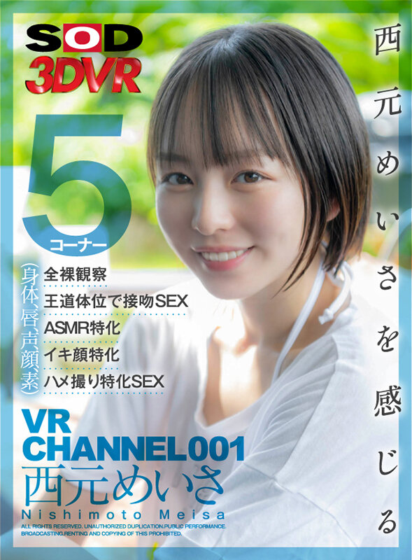 【VR】VR CHANNEL 001 西元めいさ西元めいさを感じる（身体、唇、声、顔、素）5コーナー×全裸観察×王道体位で接吻SEX×ASMR特化×イキ顔特化×ハメ撮り特化SEX 画像1